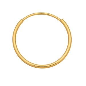 Solid 14K Gold Endless Hoops 15mm
